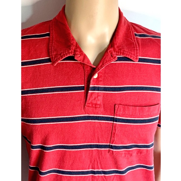 ABERCROMBIE & FITCH RED STRIPED SHIRT - Picture 4 of 5